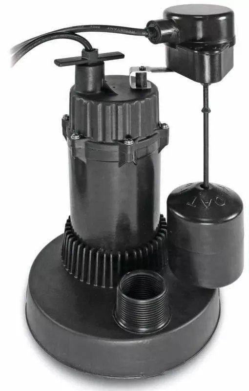 1/2 HP Submersible Sump Pump – 4000 GPH, 28 ft lift, aluminum Q1DP1100S6