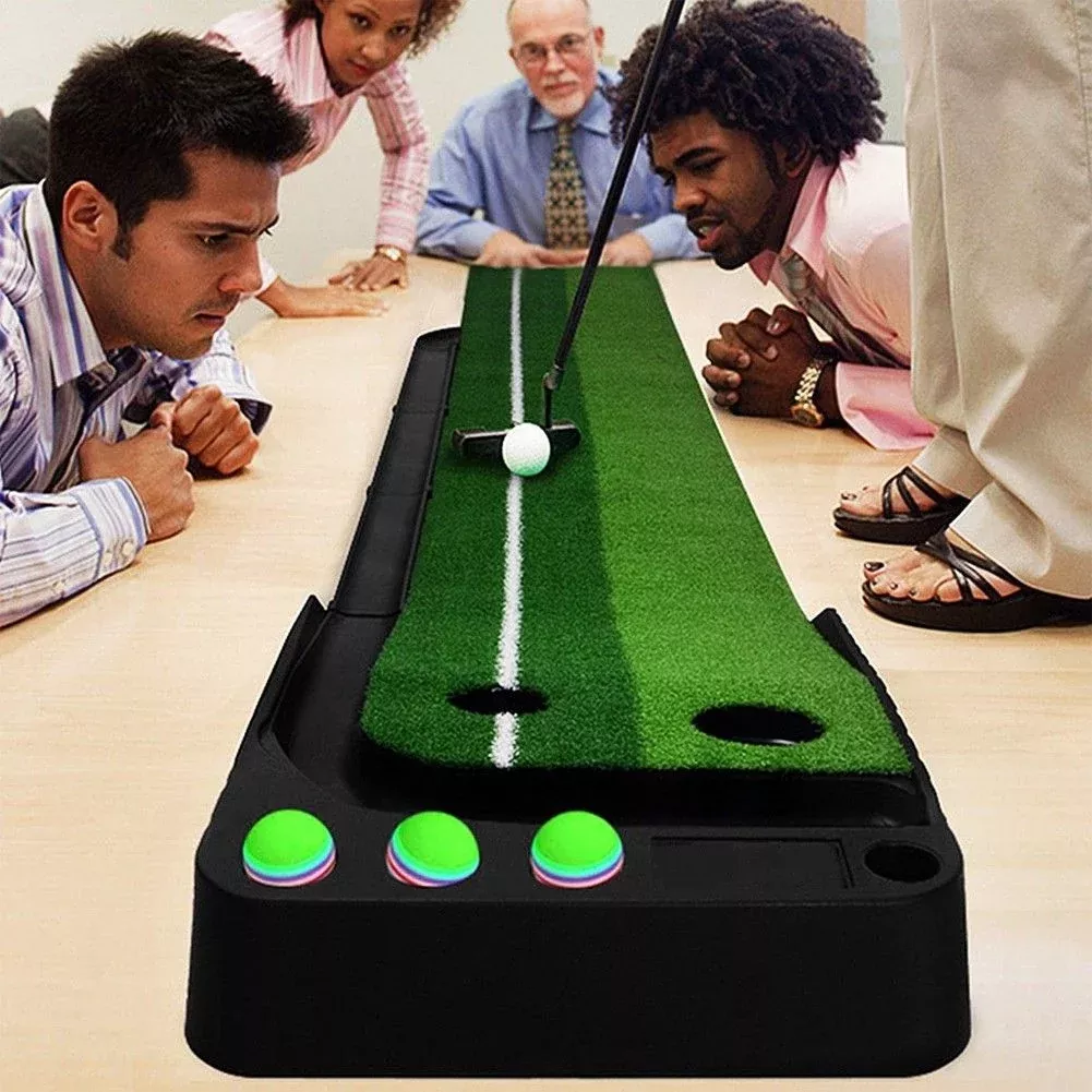 10 FT Golf Putting Mat with Automatic Ball Return – Indoor Practice Green TL004