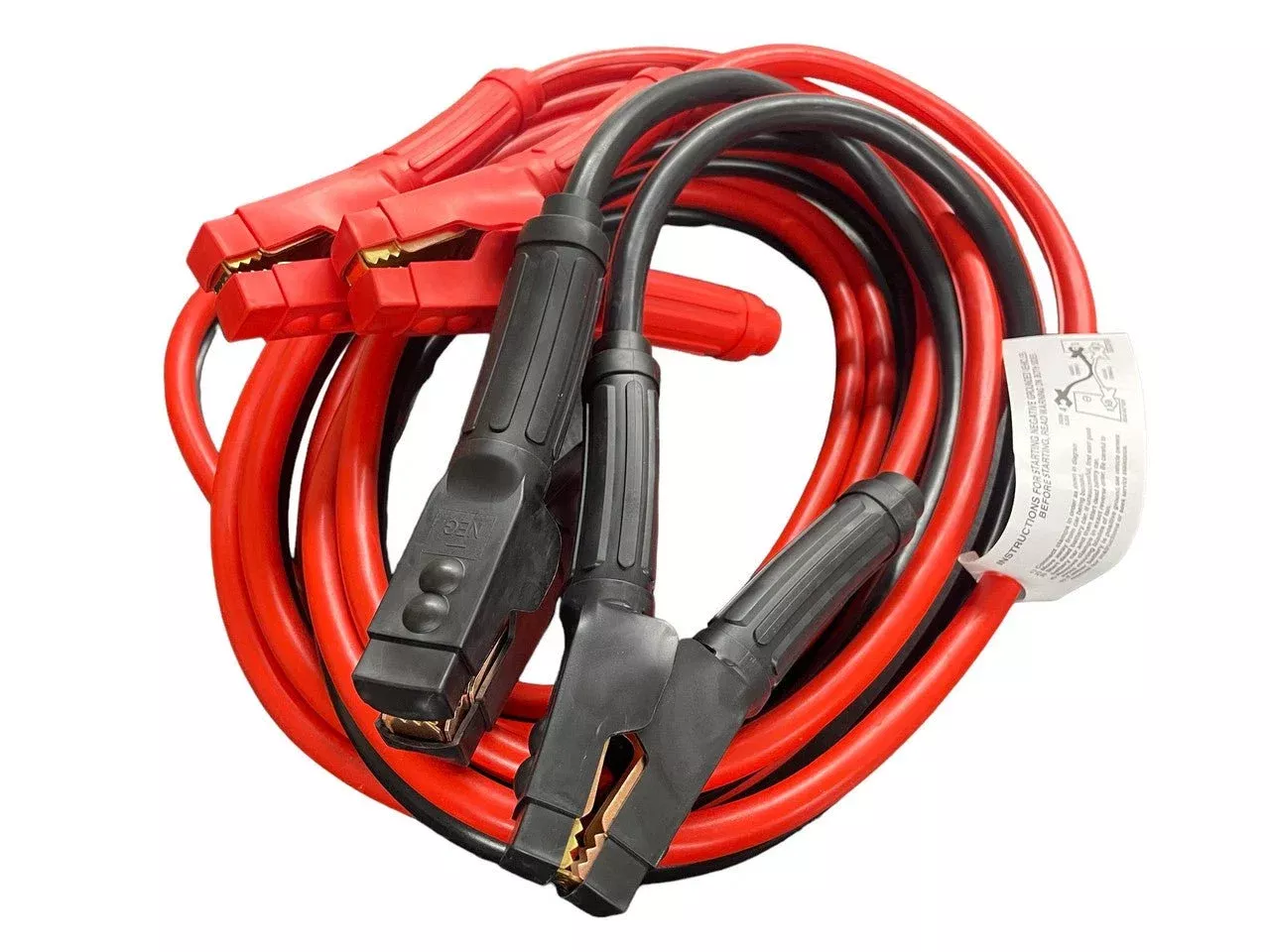 10 Gauge 25 Foot Booster Cables 200 Amp Heavy Duty Commercial Grade 10GABC25