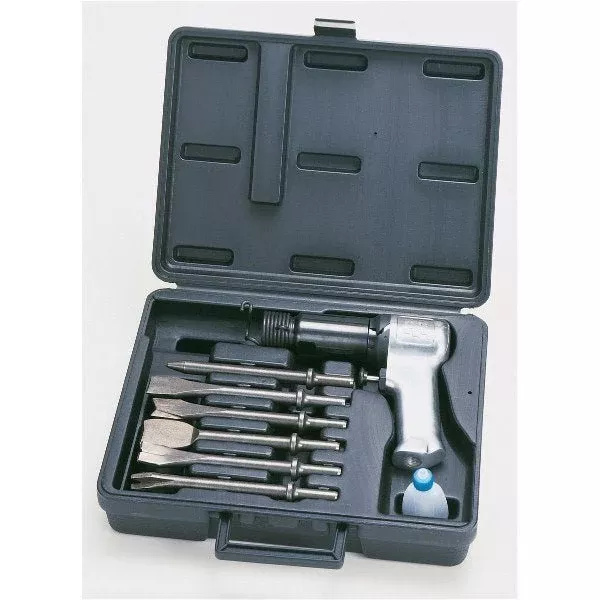 10-Piece Air Hammer Tool Set with Chisels and Storage Case F2012R2