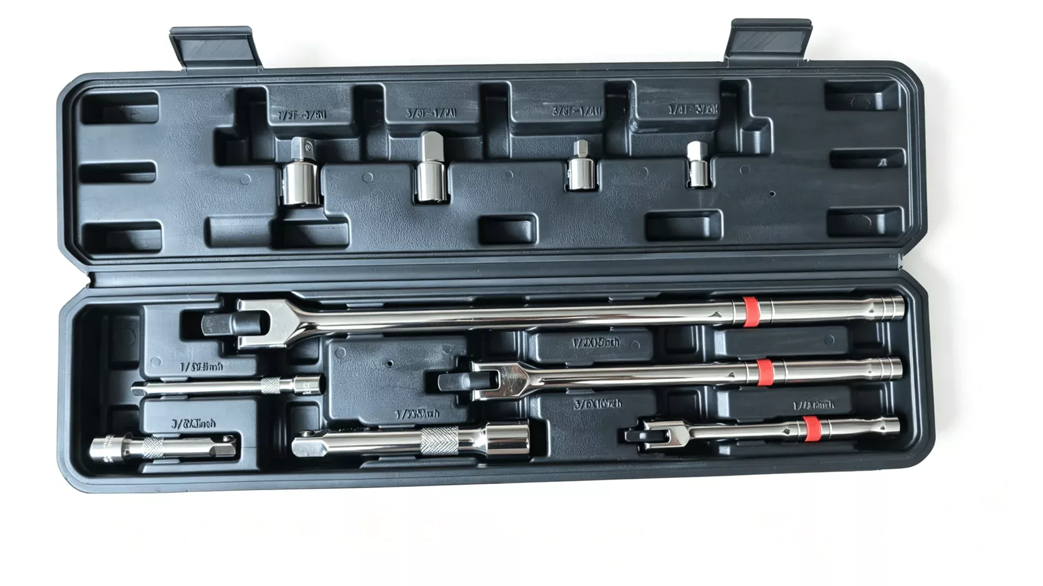 10-Piece Breaker Bar & Extension Set with 1/4", 3/8" & 1/2" Drive Bars, Adapters & Extensions 10P1215