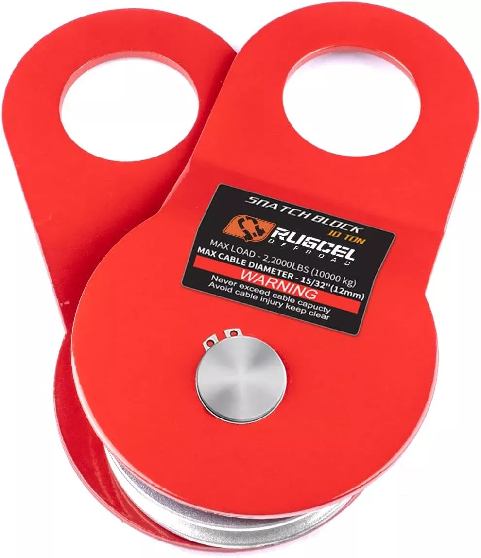10 Ton Heavy-Duty Recovery Winch Snatch Block 22,000 lb Off-Road Towing Pulley for Truck, ATV, UTV & Tractor SB2210