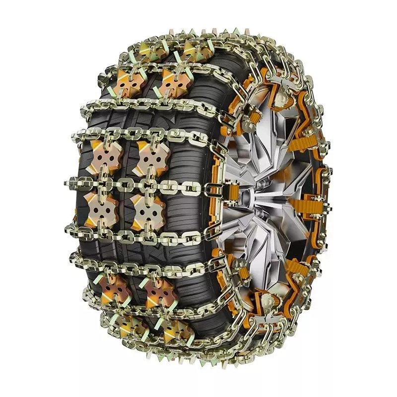 12 Pcs Set Steel Anti Skid Snow Tire Chains Pair Heavy Duty Winter Traction Set 175275