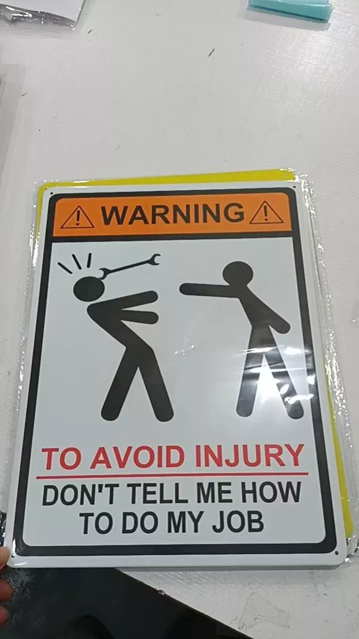 12" x 16" Metal Warning & Novelty Signs Outdoor Tin Wall Signs 91610SET