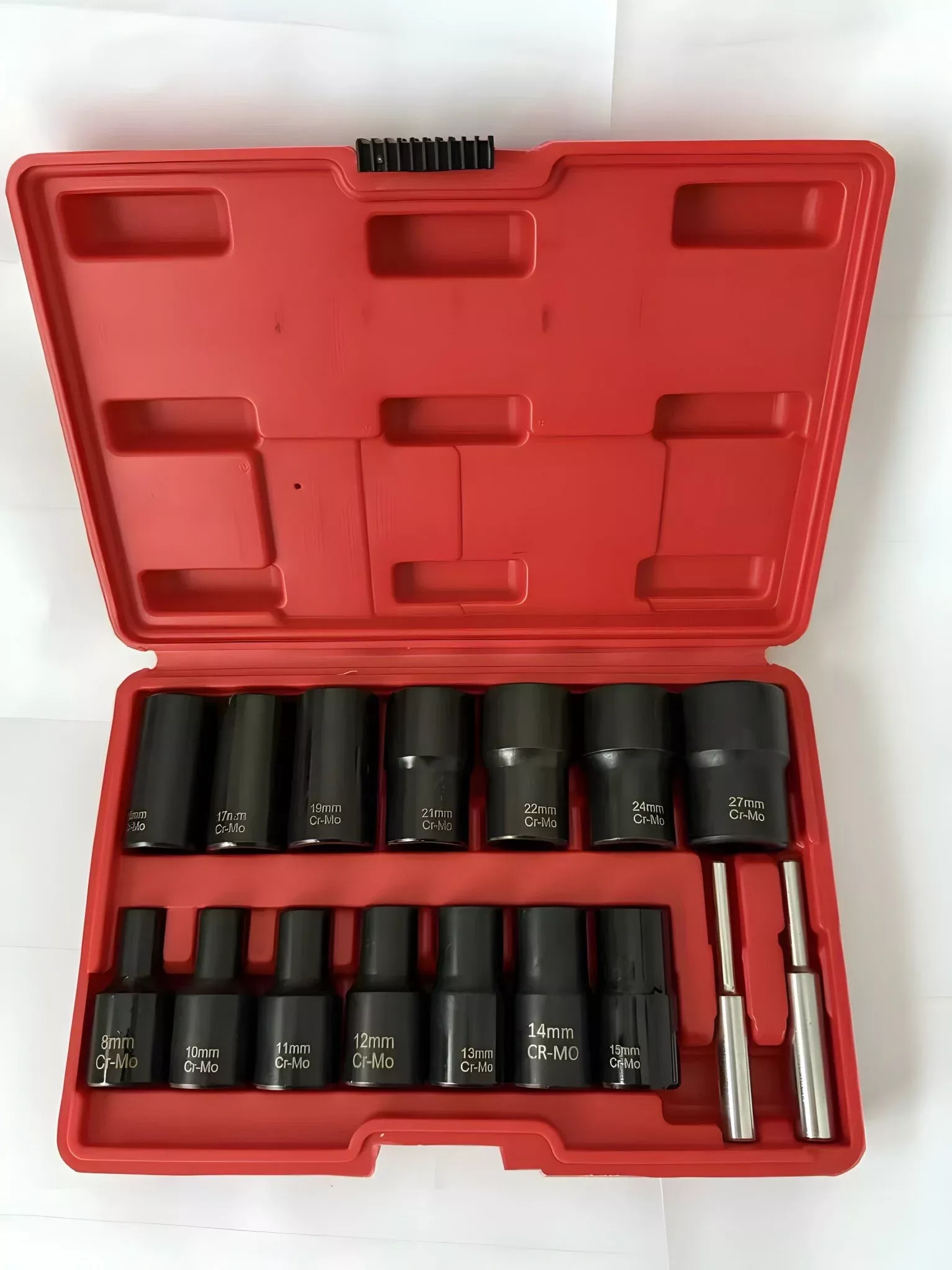16-Piece Lug Nut Extractor Set 1/2″ Drive Locking Removal Tool for Damaged Bolts Nuts LNR01612