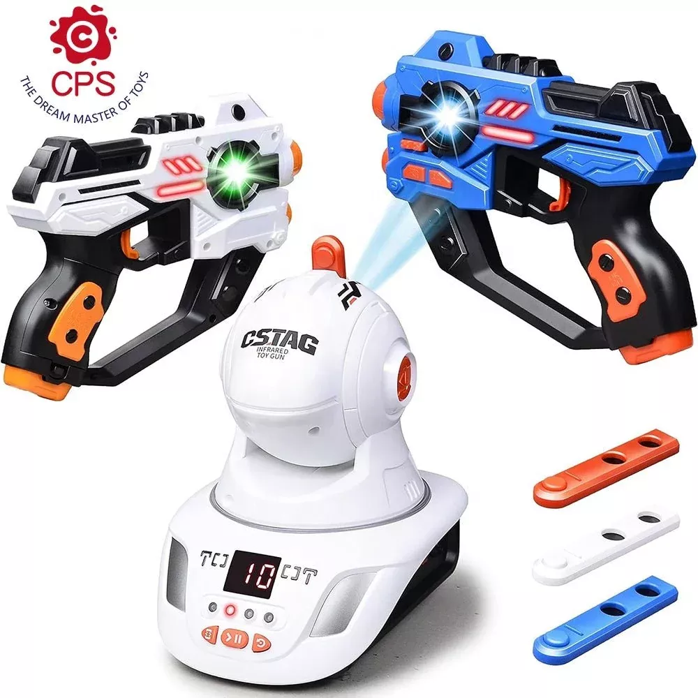 2 Pack Laser Tag Toy Gun Set with Projector Target Infrared Blaster Game CPS291842