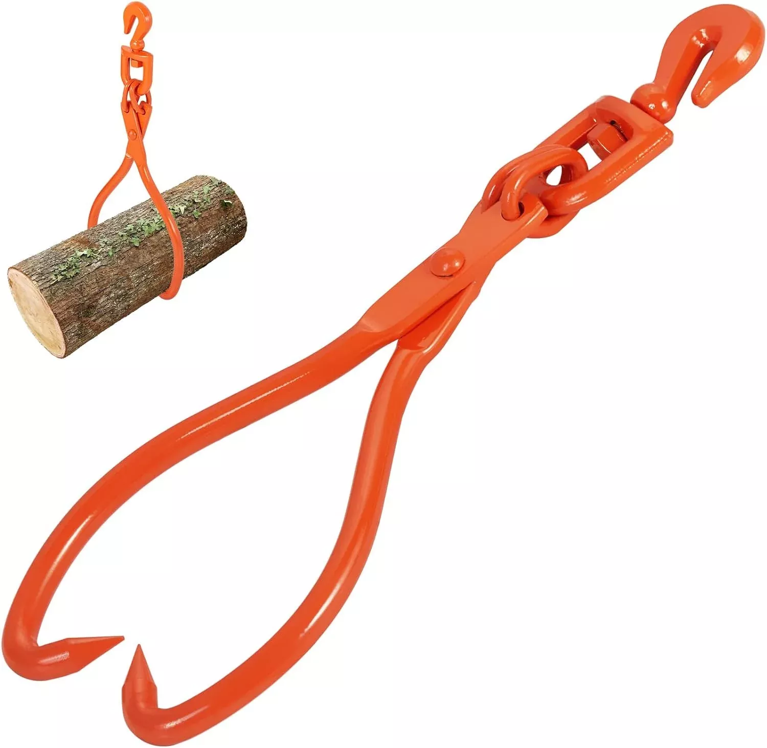 25″ Heavy-Duty Swivel Log Skidding Tong – Forged Steel Firewood & Log Lifting Tool S1212