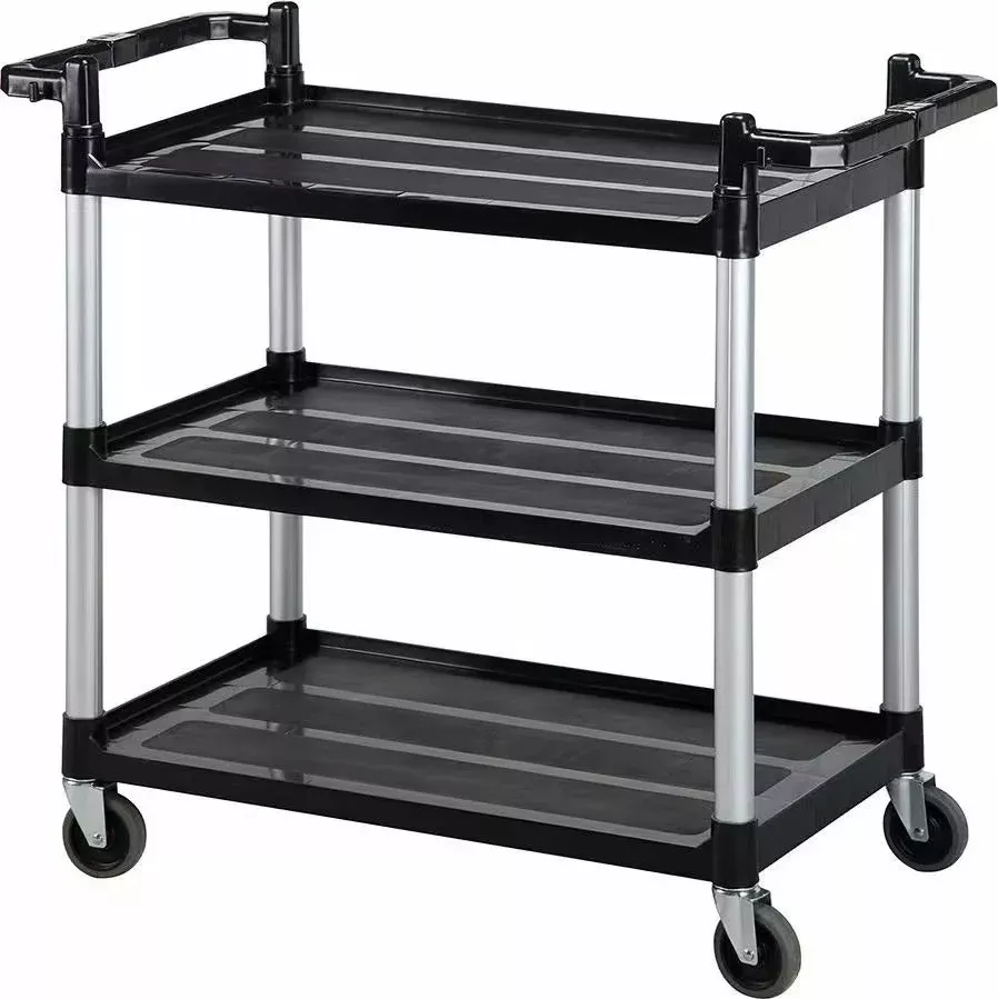 3-Shelf Utility Janitorial Cart with Aluminum Handle – UP103BD