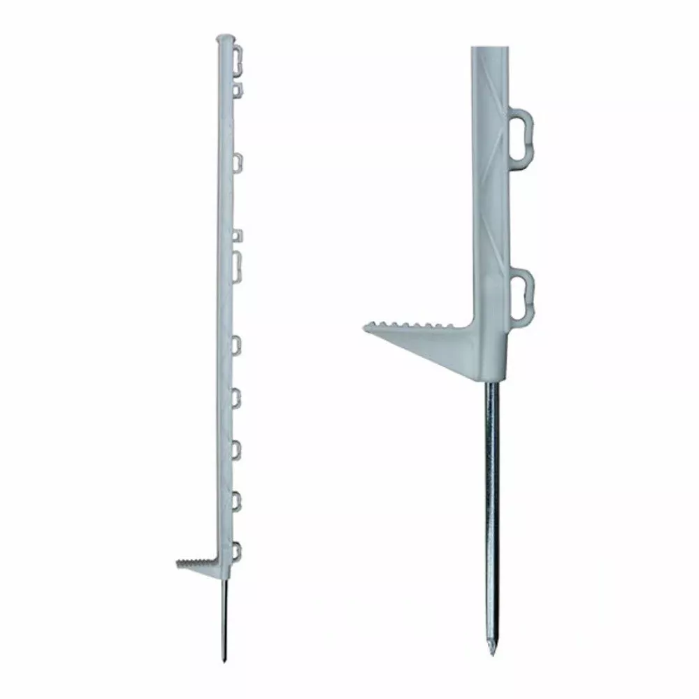 4ft Electric Fence Post White – Step-In Livestock Fence Stake for Polywire & Polytape EP38481