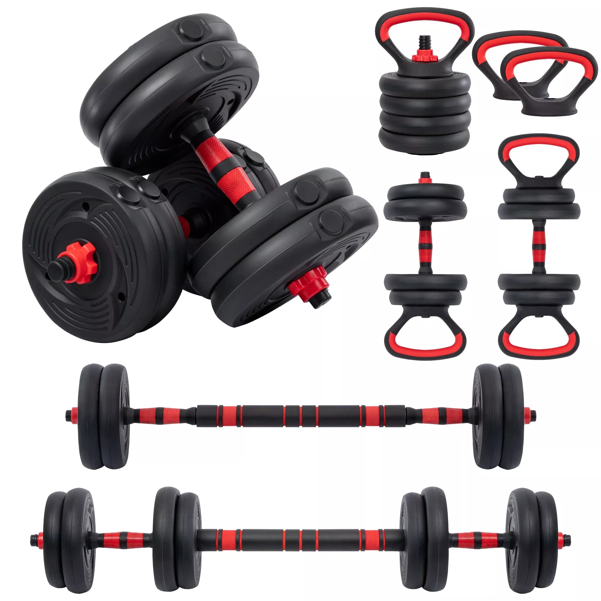 5-in-1 Adjustable Dumbbell Set – 22.5 lb & 110 lb Home Gym Weights with Barbell
