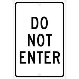 AccuformNMC TM113 24" x 18" "DO NOT ENTER" Aluminum Traffic Street Sign