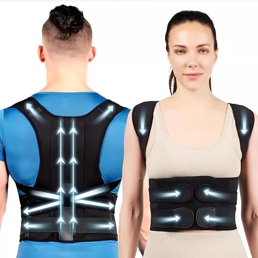 Adjustable Full Back Posture Corrector Brace for Men & Women – Lumbar Support for Back Alignment and Everyday Comfort