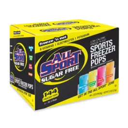 All Sport 10122566 Freezer Pops Assorted Sugar Free 3oz