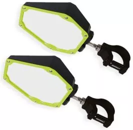 Assault Black/Yellow Bomber Plastic Mirrors + 1.5" Clamps