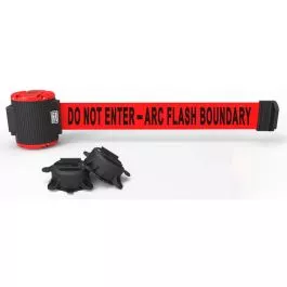 Banner Stakes MH5011 30' Magnetic Wall Mount Red Do Not Enter Arch Flash Banner