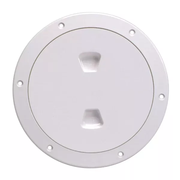 Beckson 6" Smooth Center Screw-Out Deck Plate - White [DP60-W]