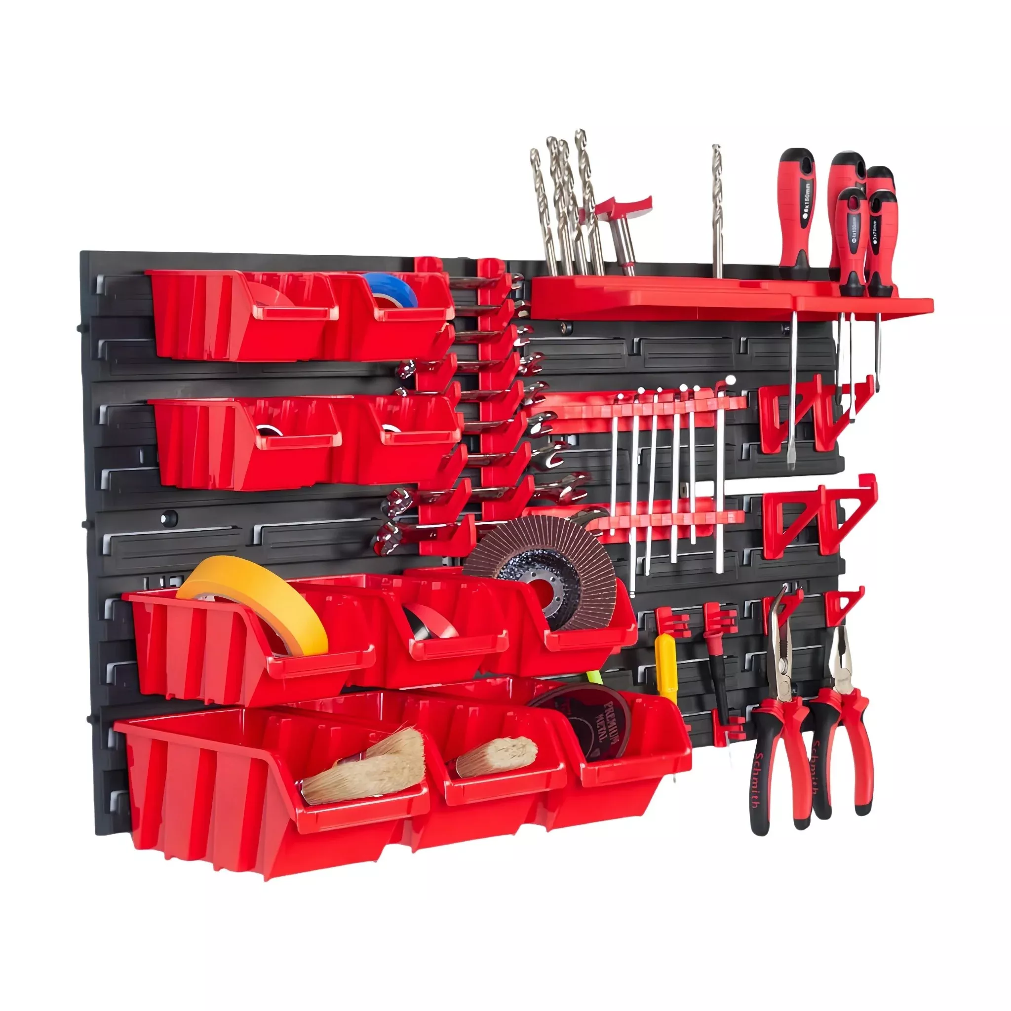 Compact Workshop Tool Organizer – 30.7″ x 30.7″, 36-Piece Wall Storage with Hooks & Trays PST2319