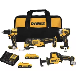DeWalt DCK486D2 ATOMIC 20-Volt Lithium-Ion Cordless Brushless Combo Kit 4-Tool with 2 2.0Ah Batteries Charger and Bag