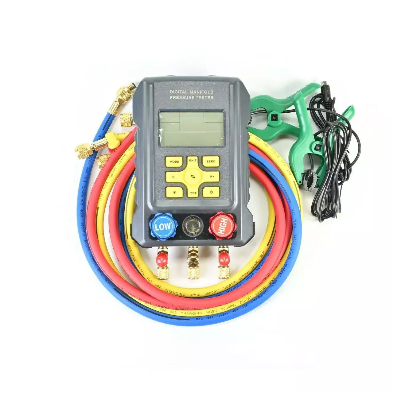 Digital AC Pressure & Temperature Gauge Set for R134A R410A R404A R22 DG134