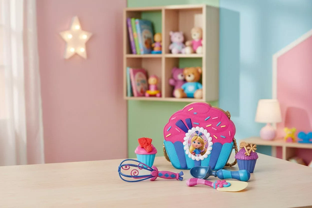 Disney Junior Alice's Wonderland Bakery 11-Piece Toy Kitchen Accessories Play Set – Officially Licensed Pretend Play Gift Set