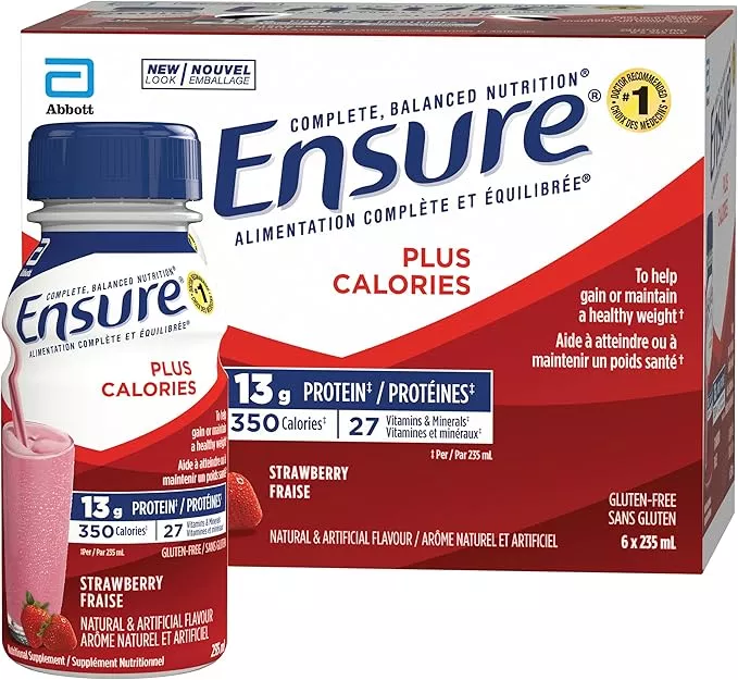 Ensure Plus Calories Nutritional Supplement Shake Assorted Flavours 6 x 235mL Bottles