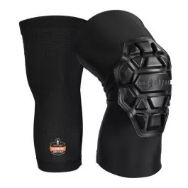 Ergodyne 550 ProFlex Padded Knee Sleeves - 3-Layer Foam Cap (Pair)