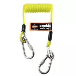 Ergodyne Squids 3130S Coiled Cable Tool Lanyard - 2lbs