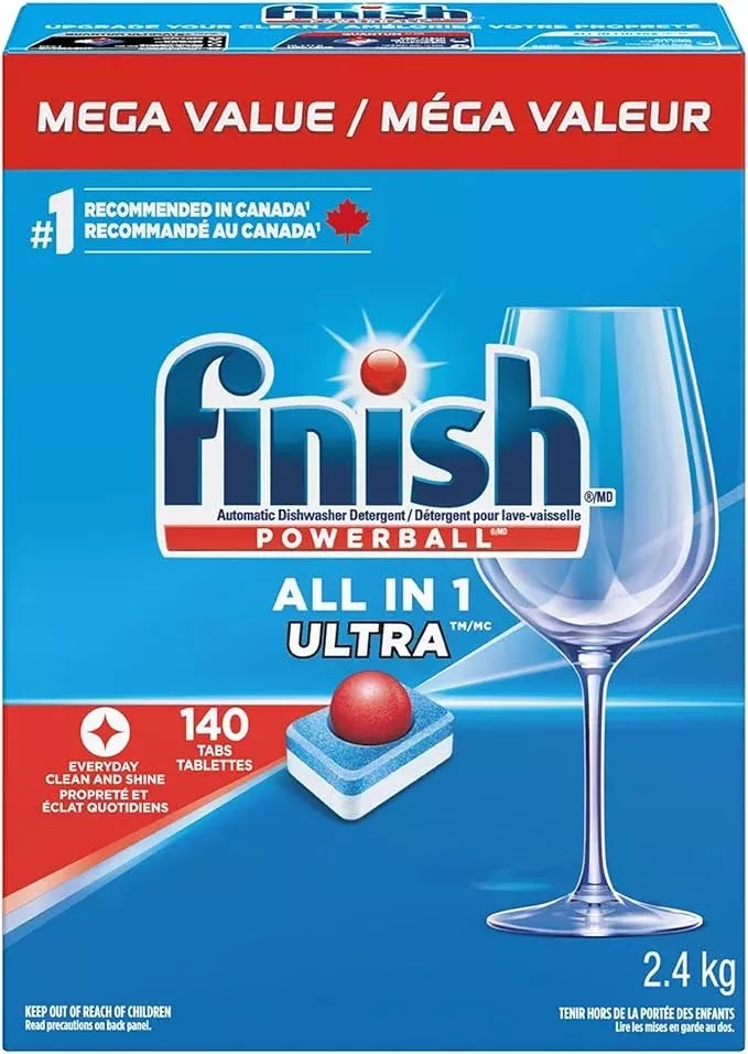 Finish Powerball All-in-1 Ultra Dishwasher Detergent Tablets – 140 Count, 2.4 kg