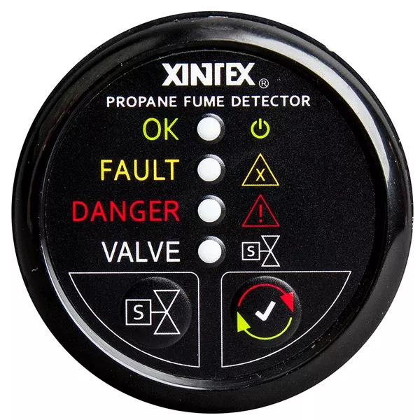 Fireboy-Xintex Propane Fume Detector w/Plastic SensorSolenoid Valve - Black Bezel Display [P-1BS-R]