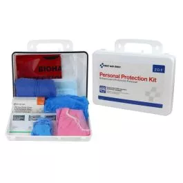 First Aid Only 213-F Blood Borne Pathogen Spill Clean Up Apparel Plastic Kit with CPR Pack
