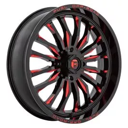 Fuel ARC 22x7 ATV/UTV Wheel - Gloss Black/Red (4/137) +13mm [D8222270A644]