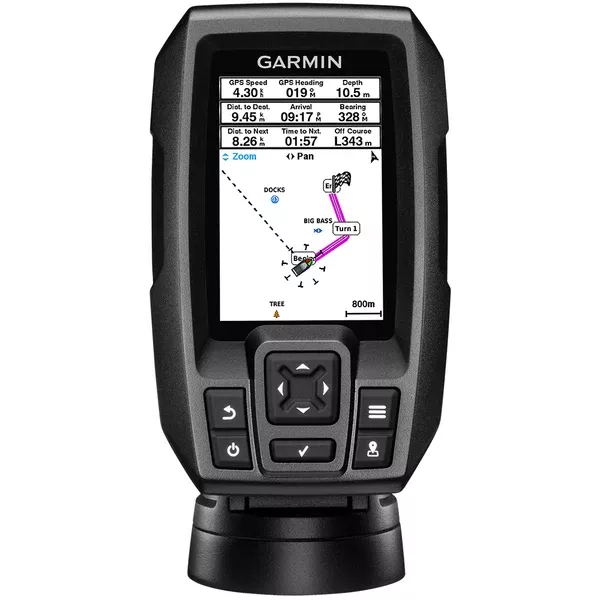 Garmin STRIKER 4 Fishfinder Worldwide Version w/77/200kHz - 4-Pin Transducer w/Transom & Trolling Motor Mounts [010-01550-01]