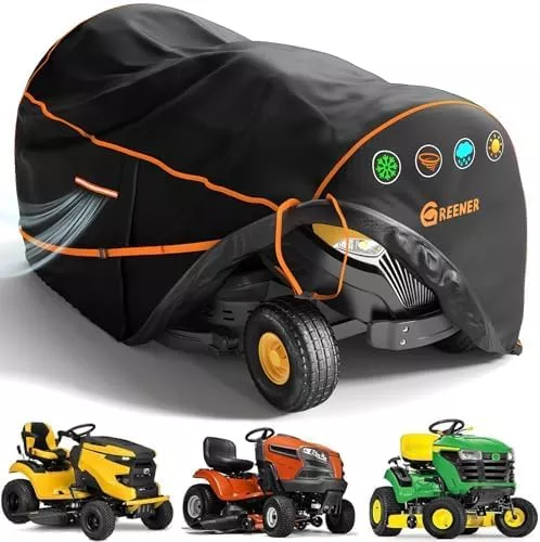 GREENER Zero Turn Lawn Mower Cover 800D Waterproof Heavy Duty Universal Fit for 54 Inch Decks