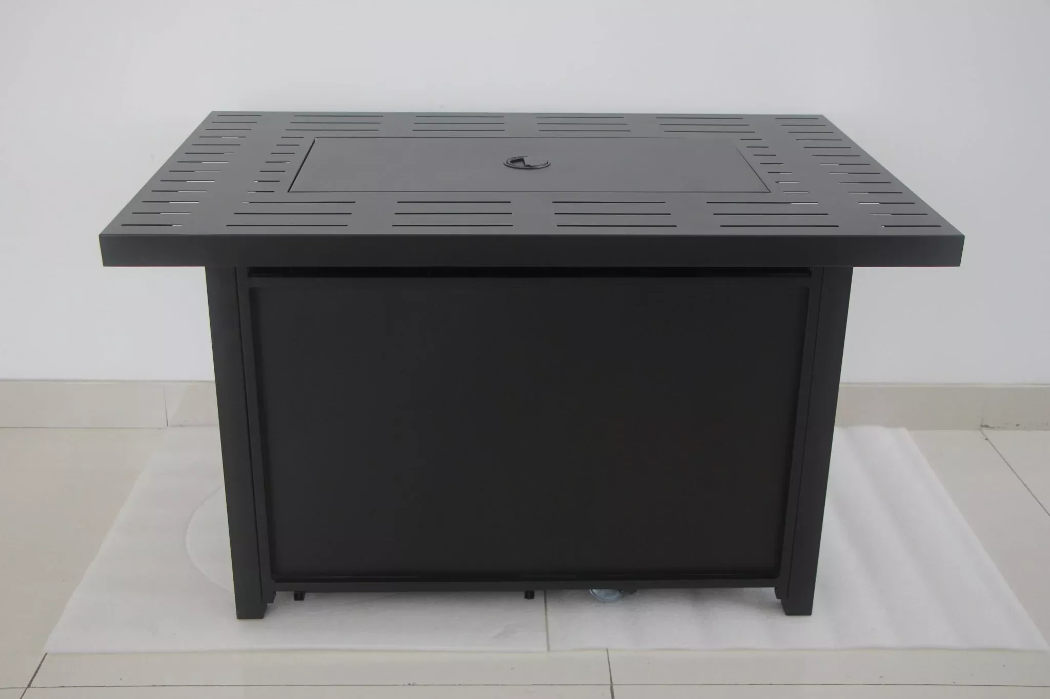 Heavy Steel Gas Fire Pit – 50,000 BTU Outdoor Propane Fire Table with Natural Gas Conversion Kit KLD4007L