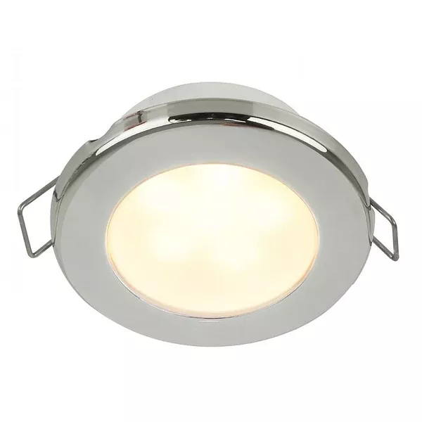 Hella Marine EuroLED 75 3" Round Spring Mount Down Light - Warm White LED - Stainless Steel Rim - 24V [958109621]