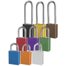Master Lock S1107 Anodized Aluminum Safety Padlock 3in (76mm) Shackle