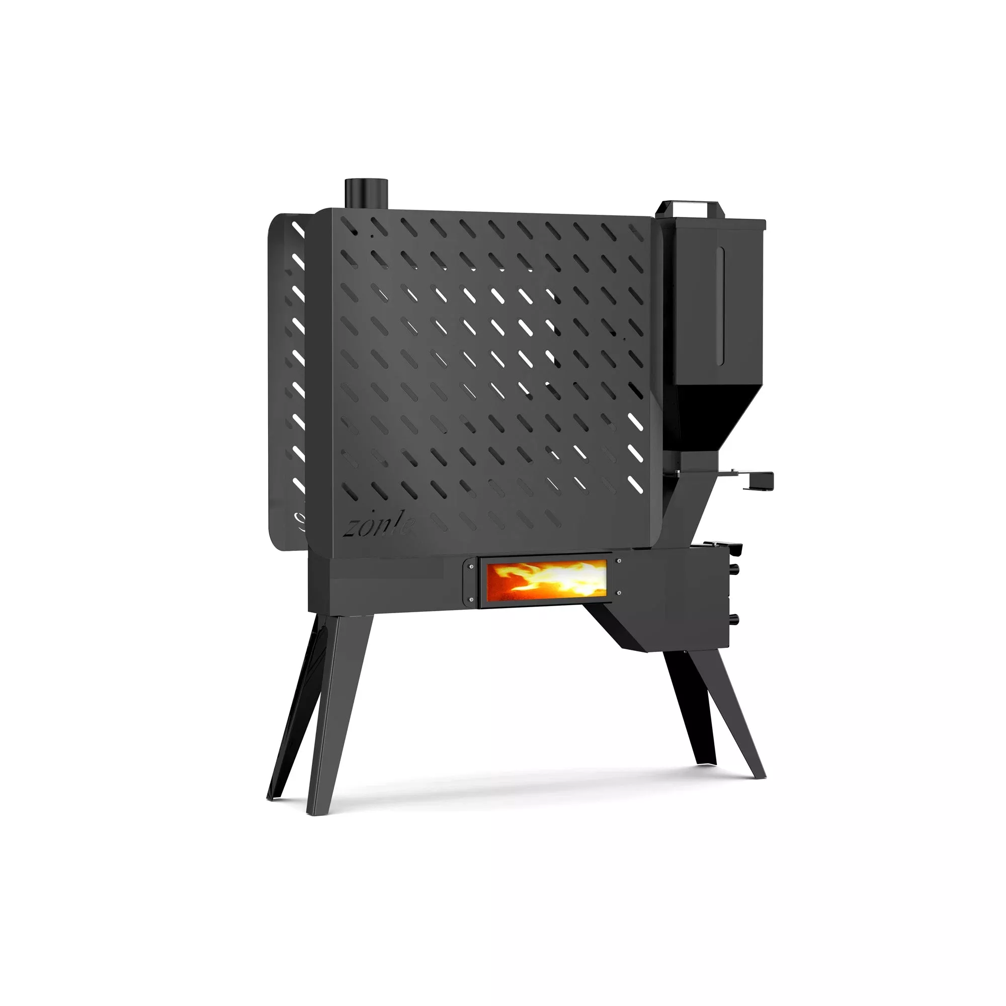 Outdoor Indoor Smokeless Pellet Heater – Modern Non-Electric Energy-Saving Wood Pellet Stove KM0501A