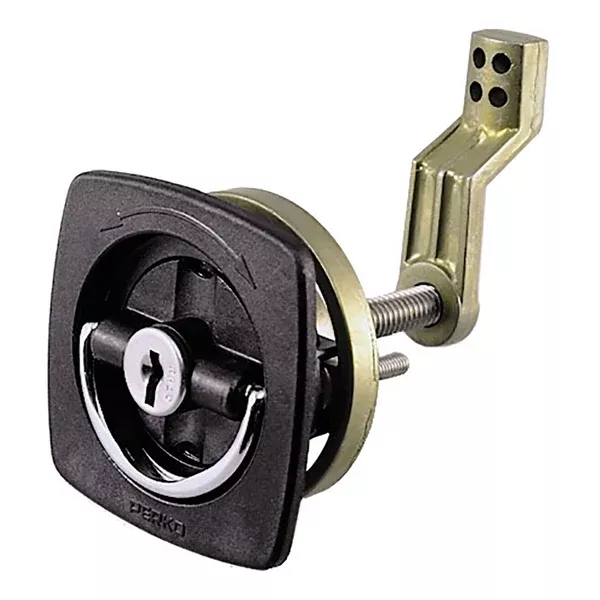 Perko Black Flush Lock - 2.5" x 2.5" w/Offset Cam BarFlexible Polymer Strike [0931DP1BLK]