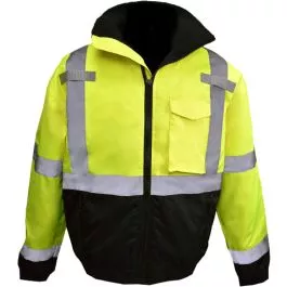 Radians SJ11QB Class 3 High Visibility Weatherproof Bomber Jacket with Quilted Built-in Liner
