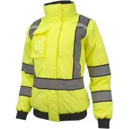 Radians SJ930-3ZGW Women's Class 3 Quilted Bomber Jacket Hi-Vis Green