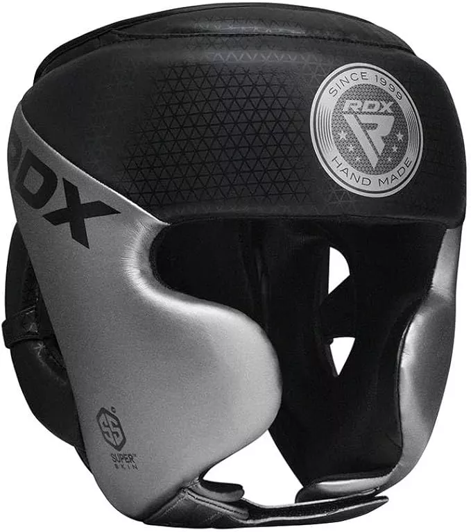 RDX Boxing Head Guard Silver Medium Training Headgear for Sparring, MMA and Muay Thai
