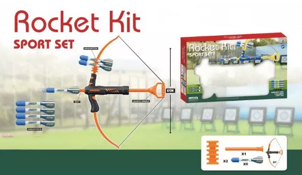 Rocket Kit Sport Set – Foam Rocket Bow Launcher Outdoor Toy EPT1338181