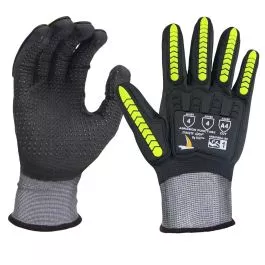 Seattle Glove HVD1844IMP 18 Gauge Cut Level A4, Nitrile Palm, TPR Impact Back Glove