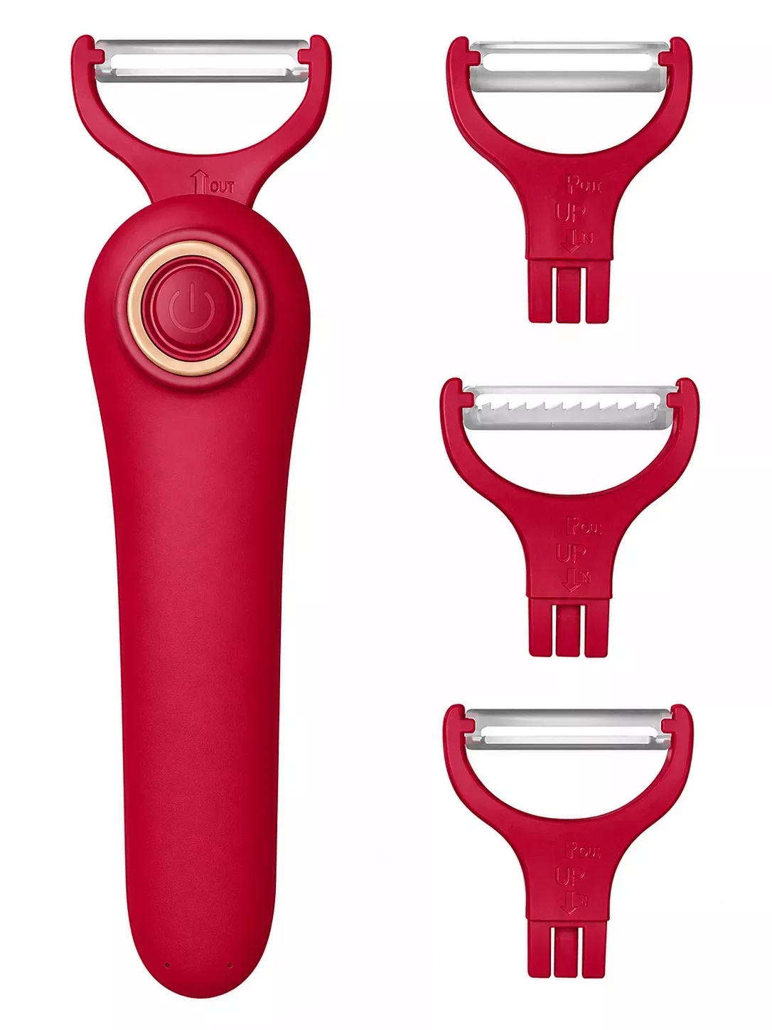 SUNHAIXIA 3 in 1 Electric Vegetable Peeler USB Rechargeable Automatic Fruit and Vegetable Peeler