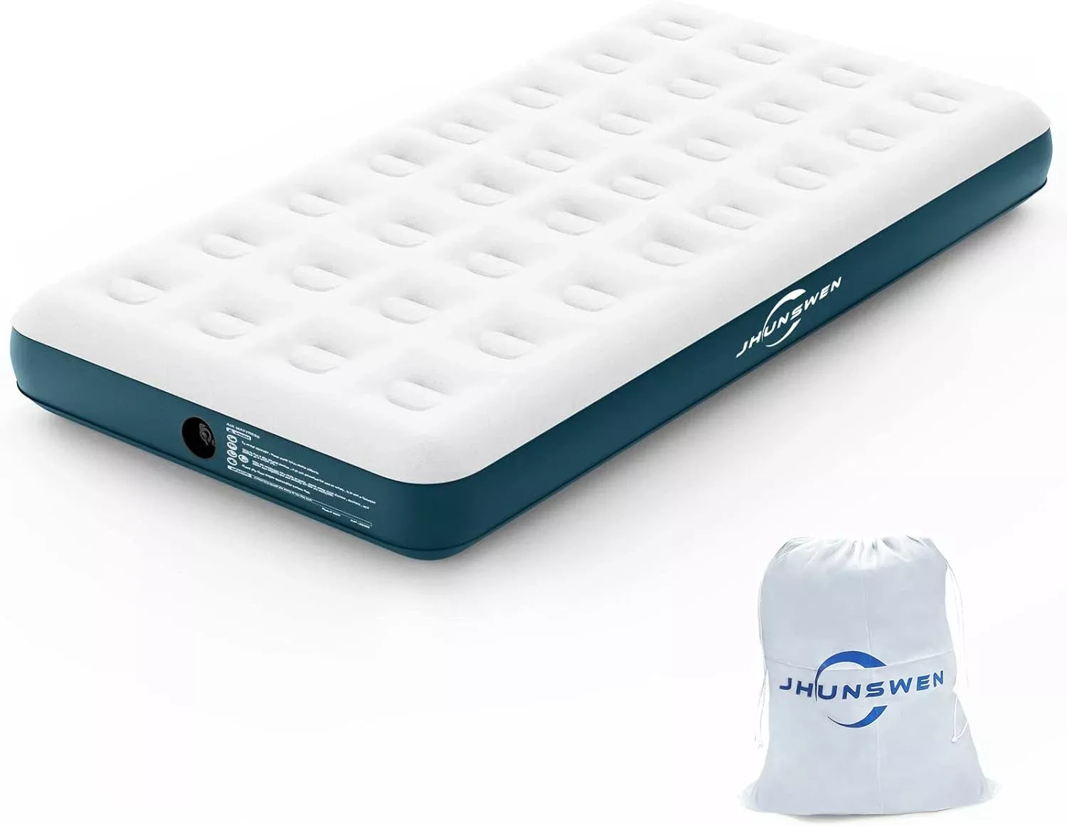 Twin Size Inflatable Air Mattress 75″ × 39″ × 10″ Lightweight Air Bed JSHE004T