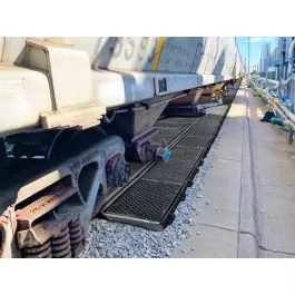 Ultratech 7562 Ultra-Pellet Pan Side Pan w/ Grates Capture plastic pellets and resin from railroad tankers