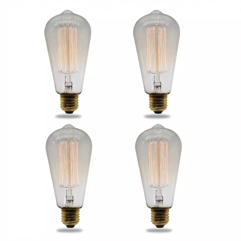 Vintage Edison LED Bulbs 60W Equivalent Warm White 4 Pack 1052020