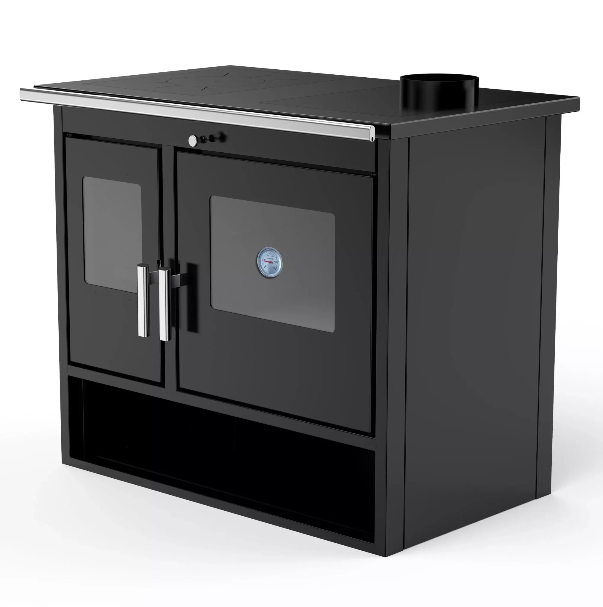 Wood Stove with Oven – 11.5kW High-Efficiency Steel Wood-Burning Heater & Cooker RC1201A