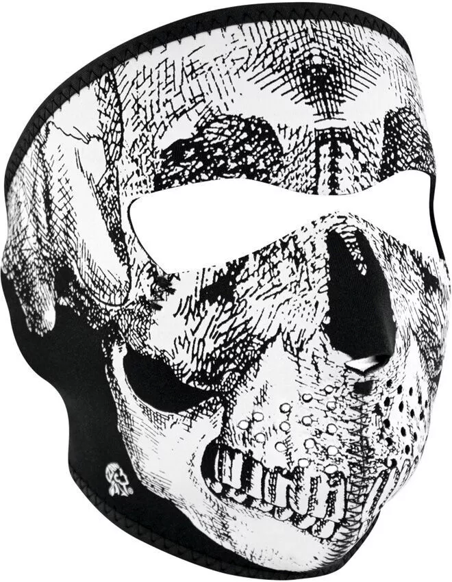 Zan Headgear Full Face Mask BW Skull ZHWNFM002