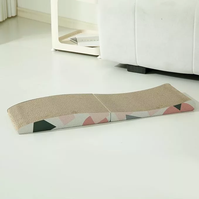 Zarevu Foldable Double-Sided Cat Scratching Pad – Corrugated Cardboard Scratcher for Indoor Cats